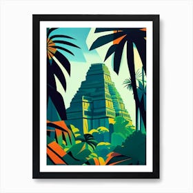 Tikal National Park Guatemala Pop Matisse Art Print