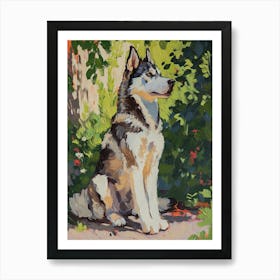 Siberian Husky Acrylic Painting 2 Art Print