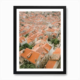 Rooftops Of Dubrovnik Croatia Art Print