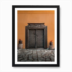 Door In Yellow Plovdiv Bulgaria Art Print