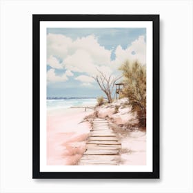 Bohemian Art Of Pink Sands Beach, Harbour Island Bahamas 2 Art Print