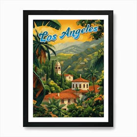 Los Angeles Travel Poster Art Print