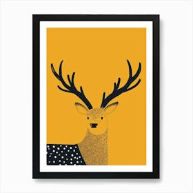 Yellow Elk 2 Art Print