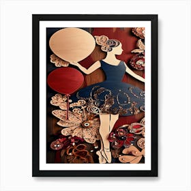 Ballerina Collage  Art Print