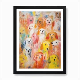 Dogs Abstract Expressionism 3 Art Print