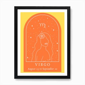 Virgo Orange Art Print
