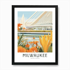 Milwaukee, United States Maximalist Travel Poster Vibrant Colour  Art Print