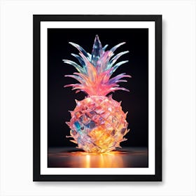 Lighted and crystal Pineapple Art Print