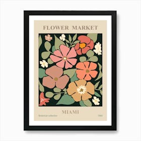 Flower Market Botanical Miami Art Print