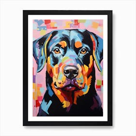 Rottweiler Pop Art Inspired 1 Art Print