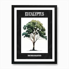 Eucalyptus Tree Pixel Illustration 1 Poster Art Print