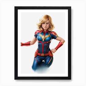 Captain Marvel 1 Art Print