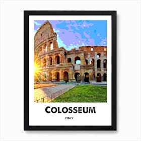 Colosseum, Rome,  Landmark, Art, Wall Print Art Print
