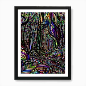 Psychedelic Forest Poster