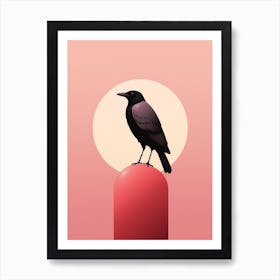 Minimalist Crow 1 Illustration Art Print