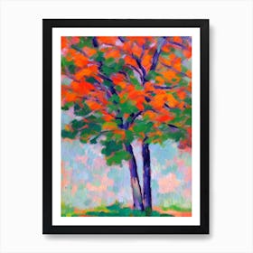 Longleaf Pine 1 tree Abstract Block Colour Art Print