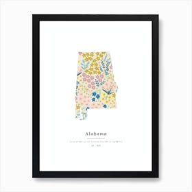 Alabama | Wildflower Mix Poster