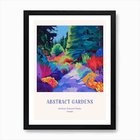 Colourful Gardens Vandusen Botanical Garden Canada 3 Blue Poster Art Print