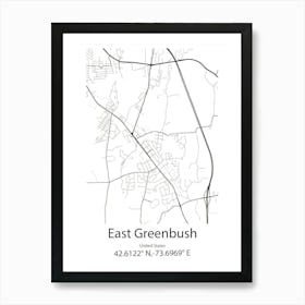 East Greenbush,United States Minimalist Map Art Print