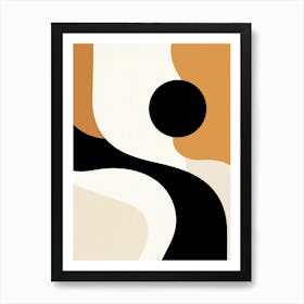 Serenity In Beige Bauhaus Art Print