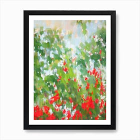 Red Edged Dracaena 2 Impressionist Painting Plant Art Print