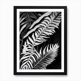 Boston Fern Linocut Art Print