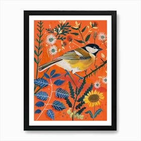 Spring Birds Carolina Chickadee 4 Art Print