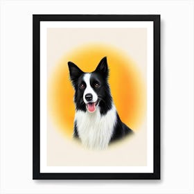 Border Collie Illustration Dog Art Print