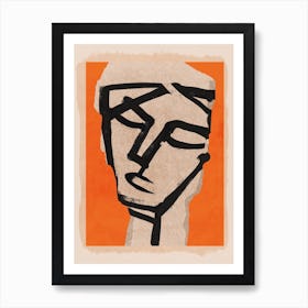 Modern Abstract Art Face 21 Art Print