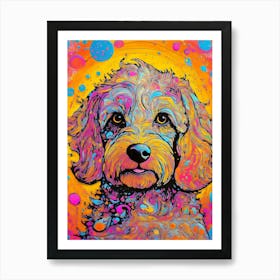 Colourful Cockapoo Dog Portrait Art Print