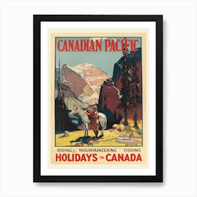 Canadian Pacific Holidays Poster Leonard Richmond Art Print