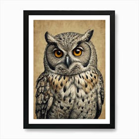 Owl Portrait Art Print