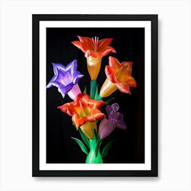 Bright Inflatable Flowers Gladiolus 2 Art Print