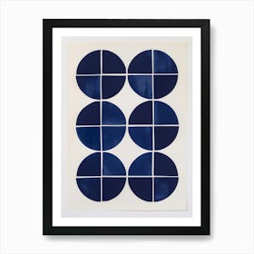 Blue Circles 6 Art Print