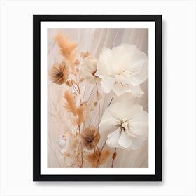 Boho Dried Flowers Peacock Flower 2 Art Print