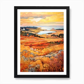 Autumn National Park Painting Acadia National Park Maine Usa 3 Art Print