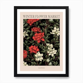 Daphne 4 Winter Flower Market Poster Art Print