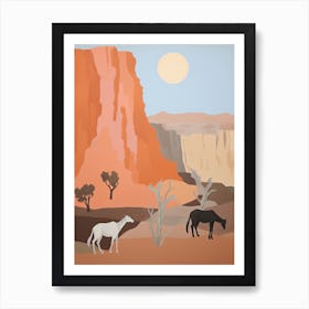 Kyzylkum Desert   Asia (Kazakhstan And Uzbekistan), Contemporary Abstract Illustration 2 Art Print