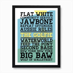 The Golfie MTB Trail Print | Scottish MTB Trails Print | Mountain Biking Print Art Print