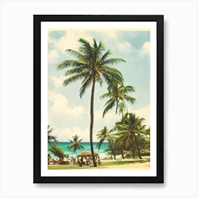 Bathsheba Beach 2 Barbados Vintage Art Print