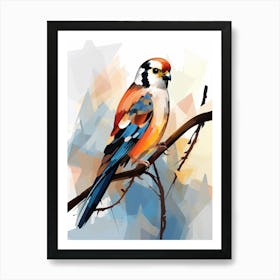 Bird Painting Collage American Kestrel 2 Art Print