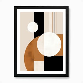 Beige Bauhaus Harmony Art Print