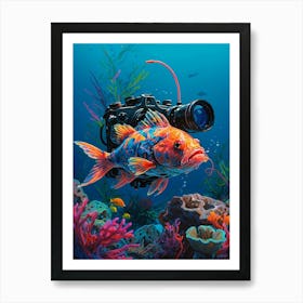 Camera Fish Art Print