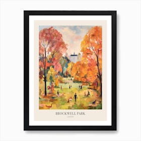 Autumn City Park Painting Brockwell Park London 1 Poster Art Print