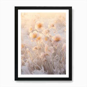 Frosty Botanical English Primrose 1 Art Print
