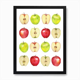 Repeat Pattern Apple Art Print