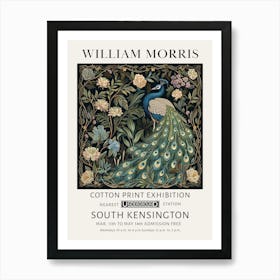 William Morris Big Peacocks Botanical Poster