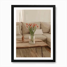 Tulips In Vase Art Print