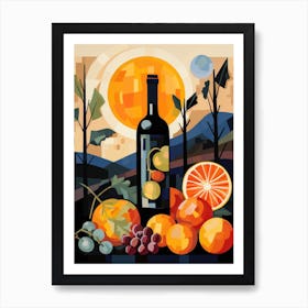 Wine And Fruit Art Print