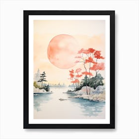 Watercolour Of Sian Ka An Biosphere Reserve   Mexico 2 Art Print